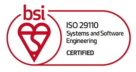 BSI ISO 29110 Systems and Software Engineering Certified badge